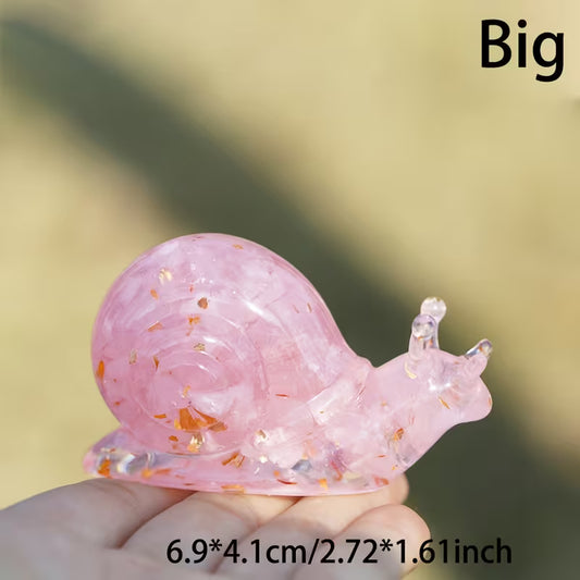 Escargot en Résine & Quartz Rose | Grand