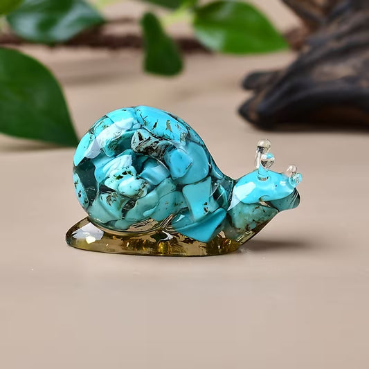 Escargot en Résine & Turquoise