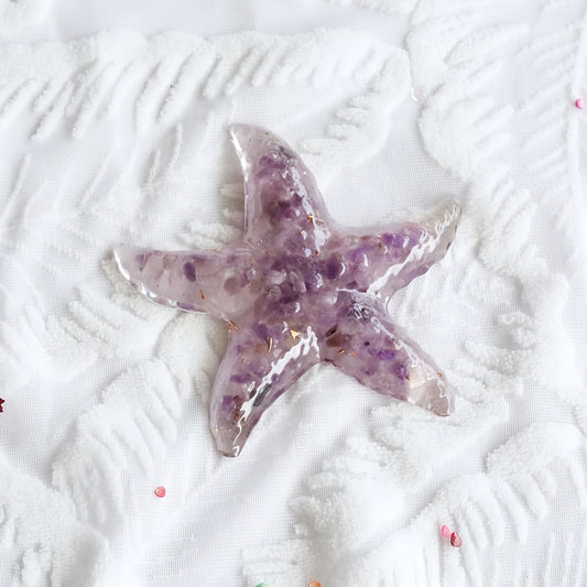 Étoile de Mer en Résine & Améthyste