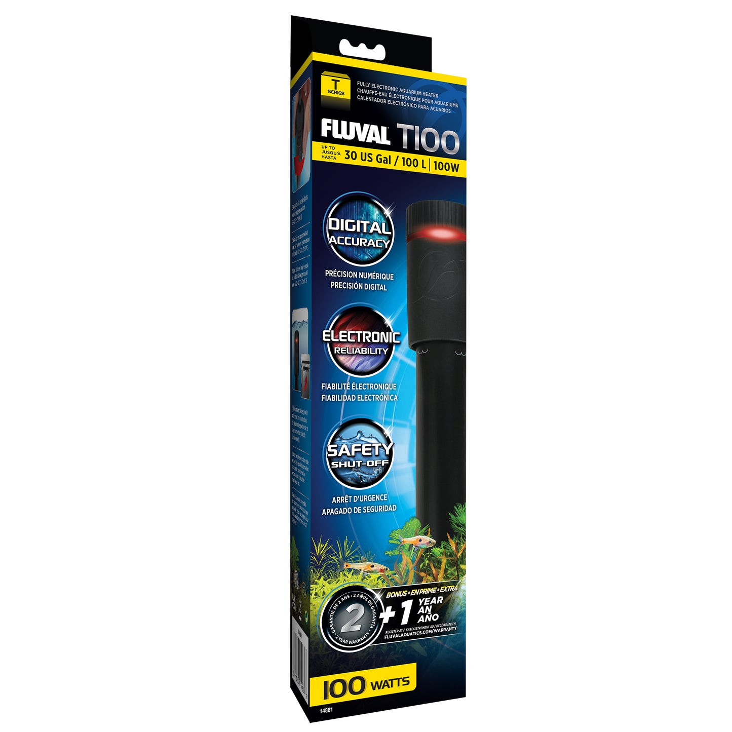 Fluval | Chauffe-eau T100 (100W)