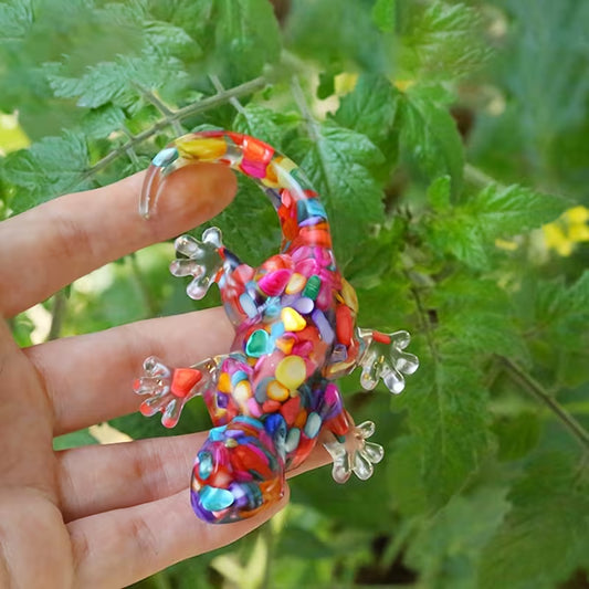 Gecko en Résine & Arc-en-ciel | Petit