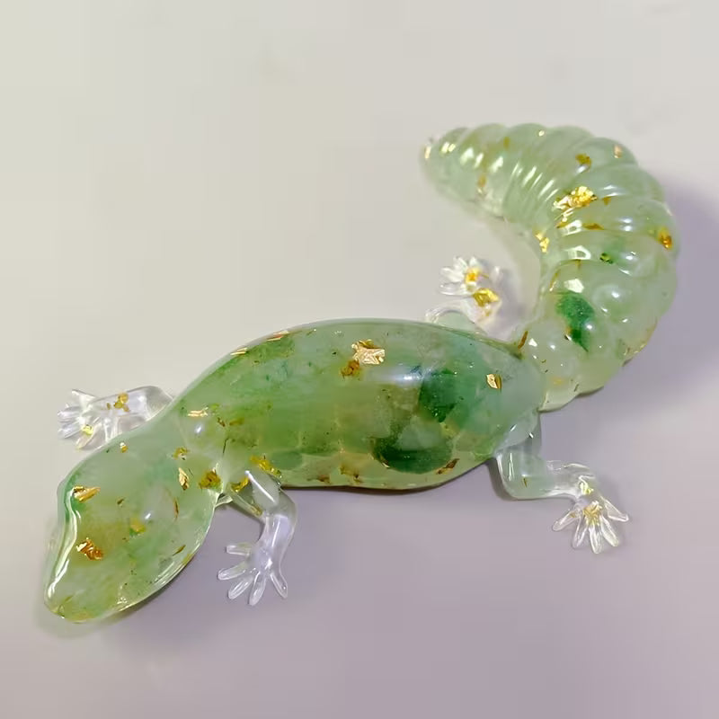 Gecko en Résine & Aventurine | Grand