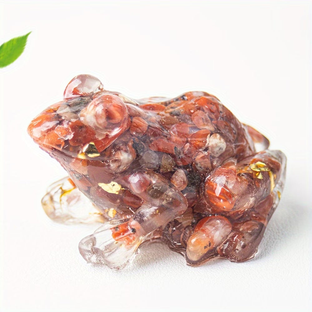 Grenouille en Résine & Agate Rouge | Moyenne