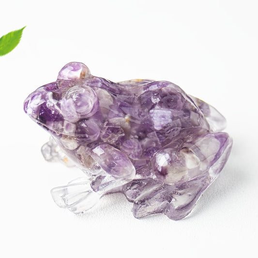 Grenouille en Résine & Améthyste | Petite