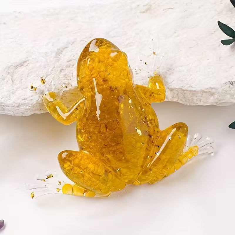 Grenouille en Résine & Citrine | Grande