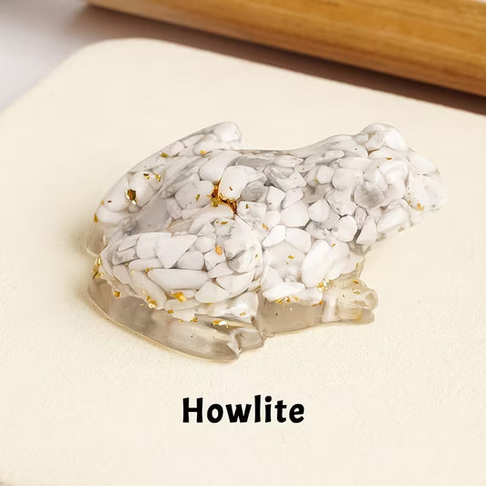 Grenouille en Résine & Howlite | Moyenne