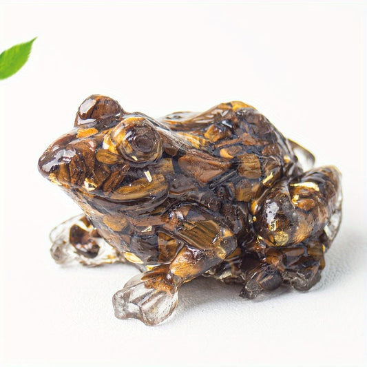 Grenouille en Résine & Oeil de Tigre | Petite