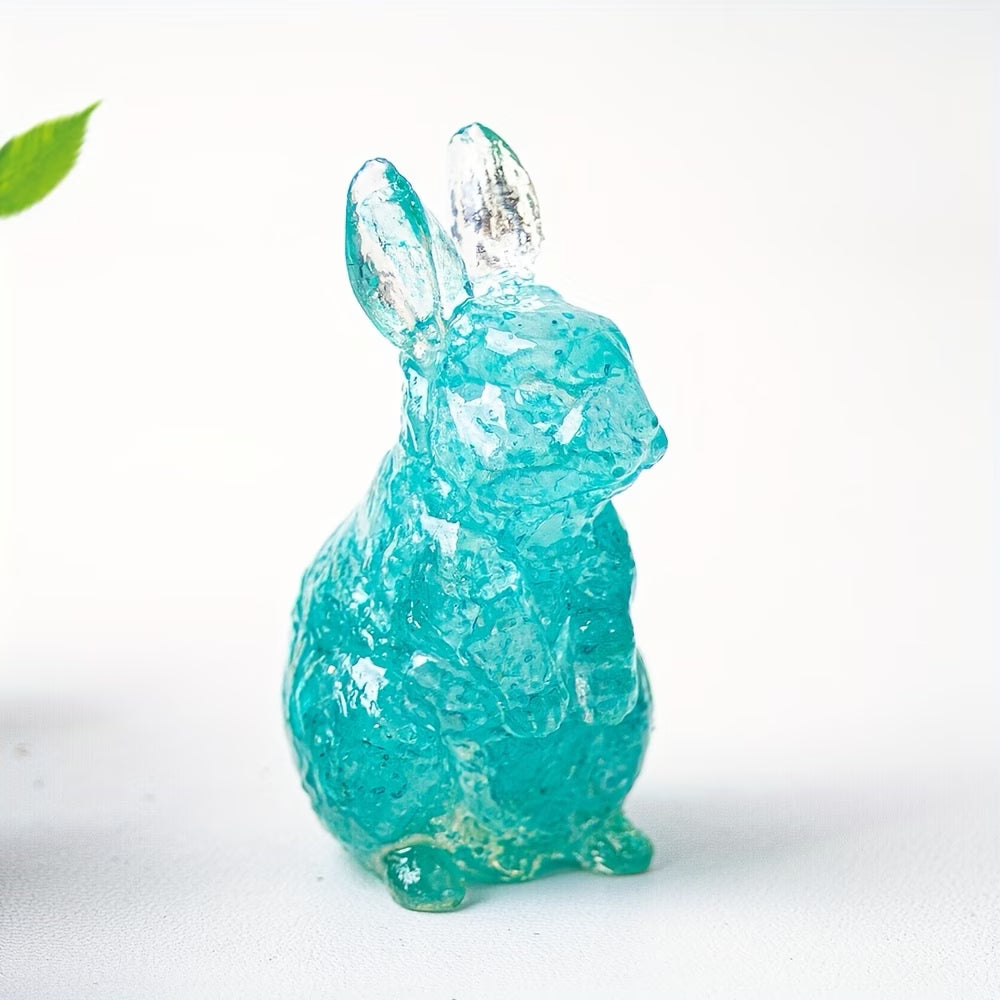 Lapin en Résine & Aquamarine | Petit