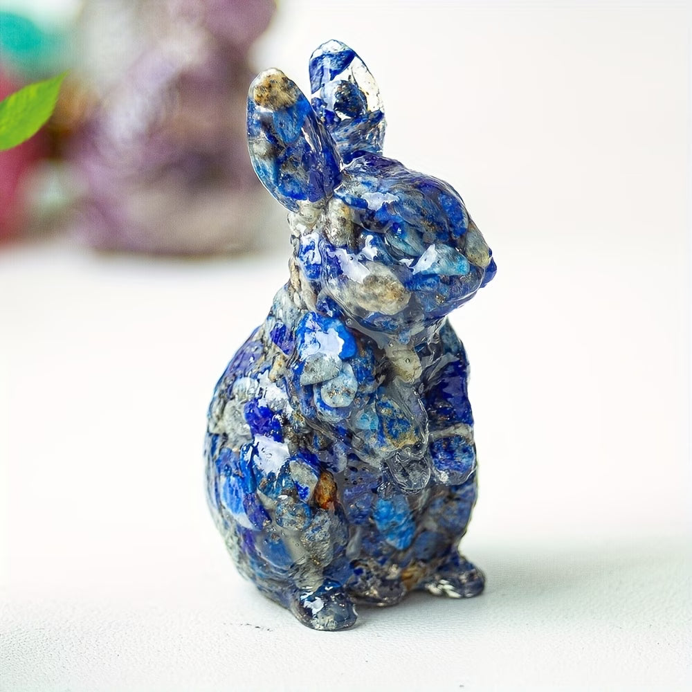 Lapin en Résine & Lapis Lazuli | Petit