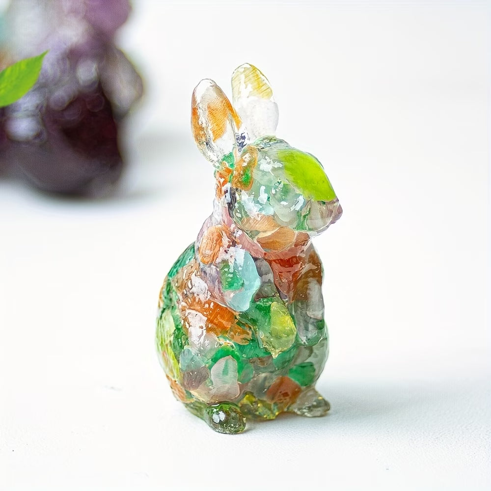 Lapin en Résine & Opale | Petit