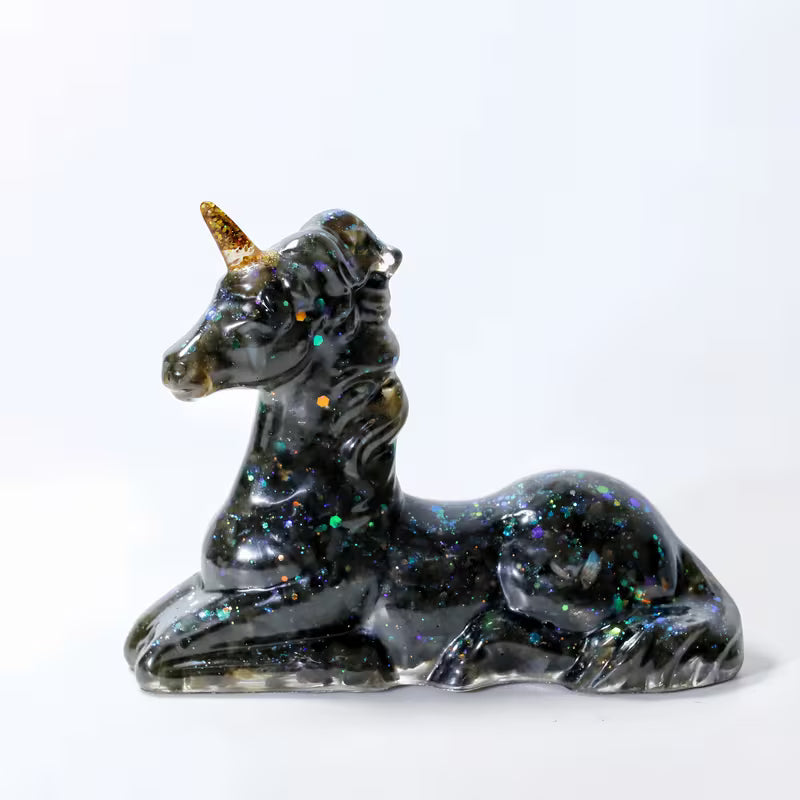 Licorne en Résine & Labradorite