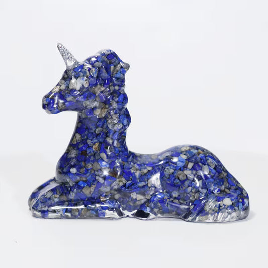 Licorne en Résine & Lapis Lazuli