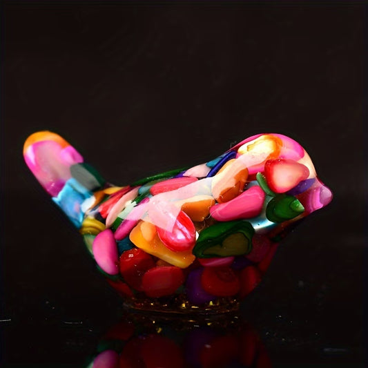Oiseau en Résine & Arc-en-ciel
