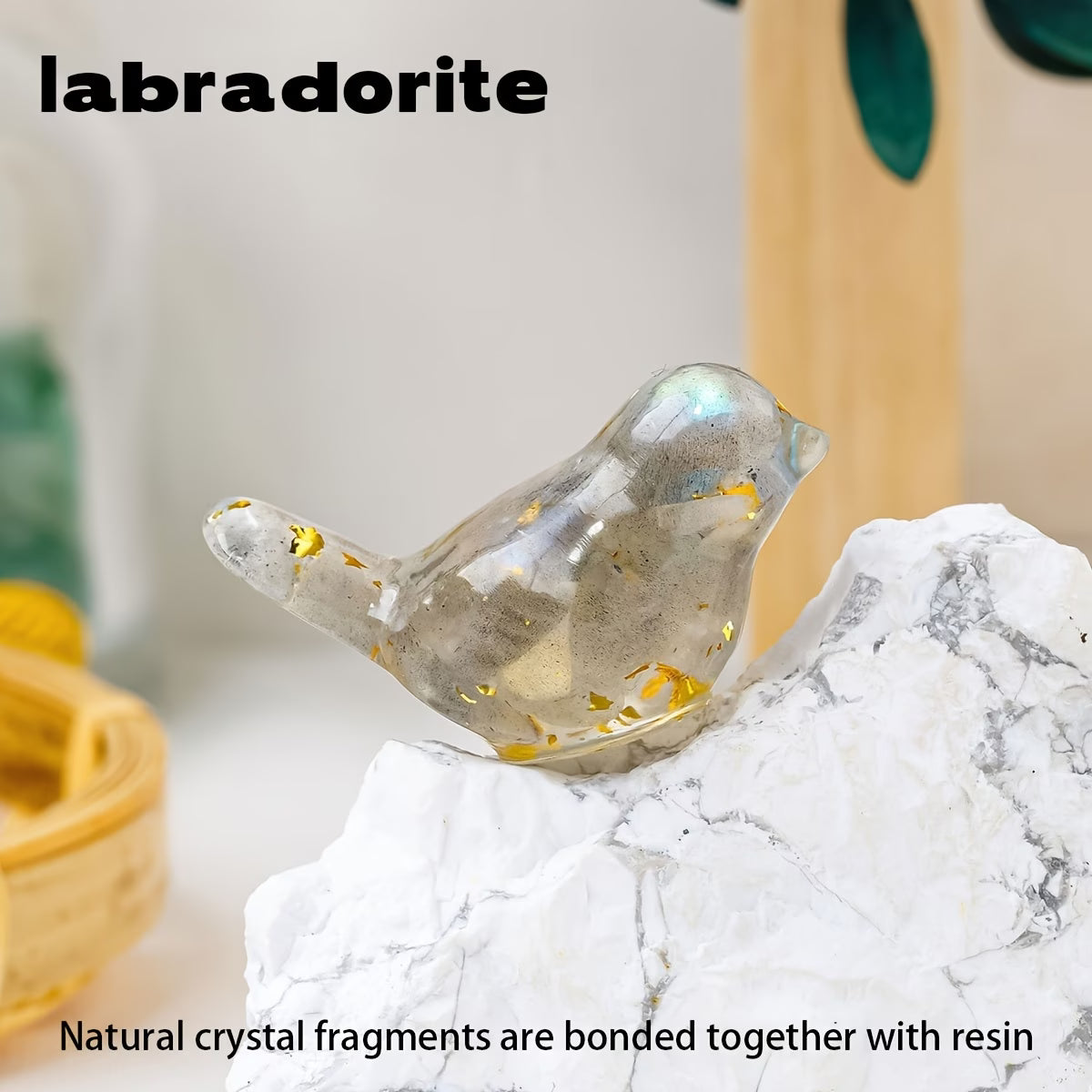 Oiseau en Résine & Labradorite