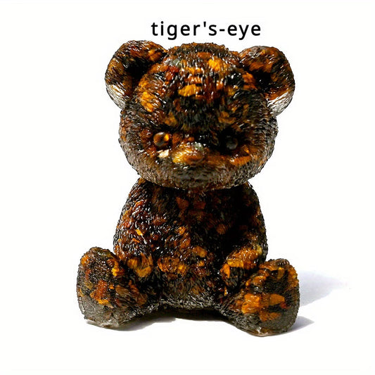 Panda en Résine & Oeil de Tigre