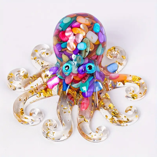 Pieuvre en Résine & Arc-en-ciel