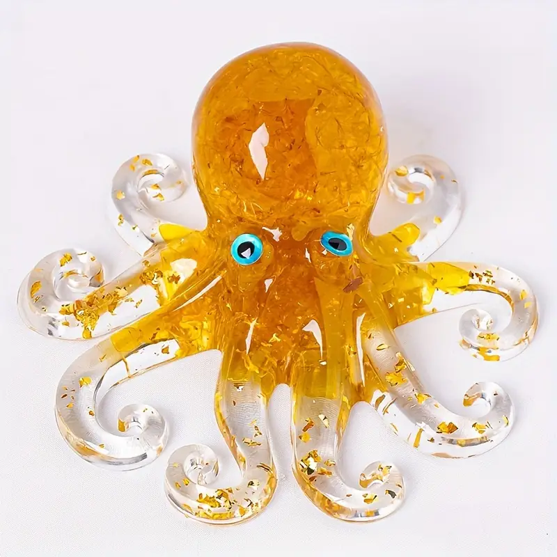 Pieuvre en Résine & Citrine