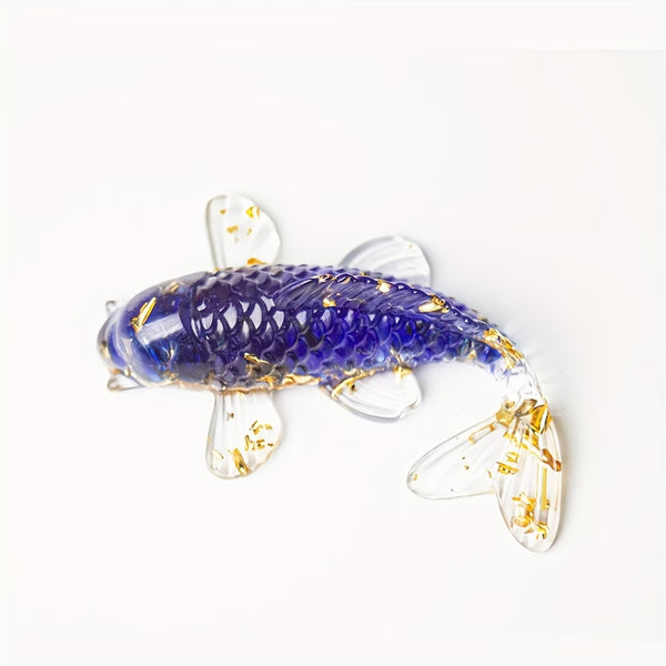 Poisson en Résine & Crystal Bleu