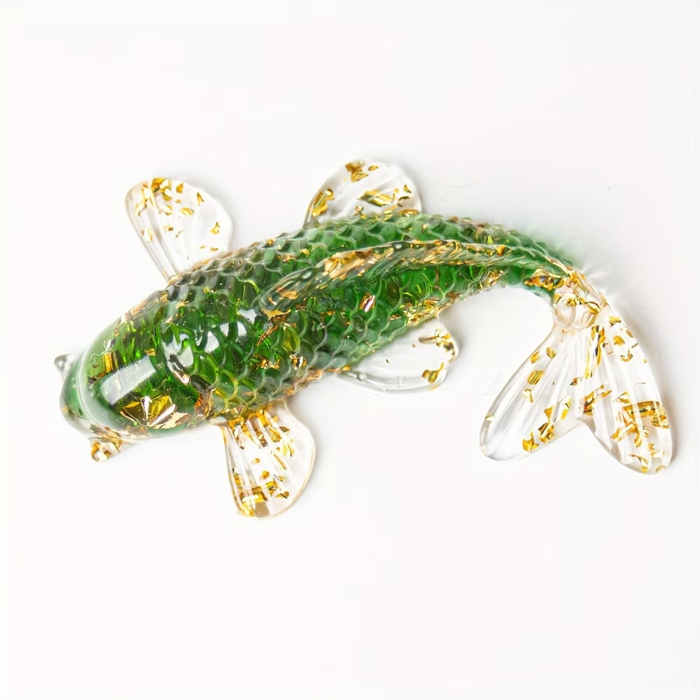 Poisson en Résine & Crystal Vert