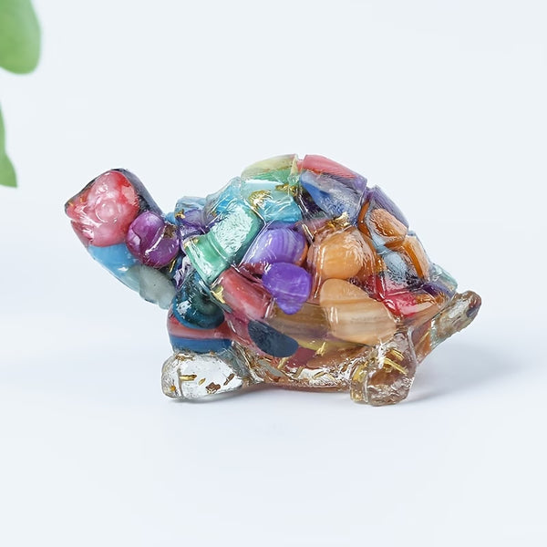 Tortue Terrestre en Résine & Arc-en-ciel | Petite