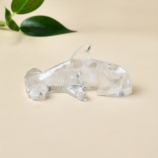 Requin en Résine & Quartz Blanc