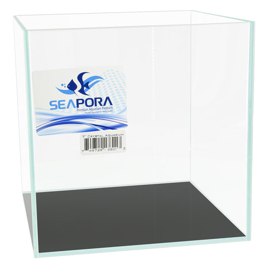 Seapora Crystal Series Aquarium - 1.5 Gallons Cube 7x7x7