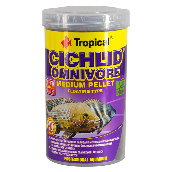 Tropical | Cichlid Omnivore Medium Pellets - 180g